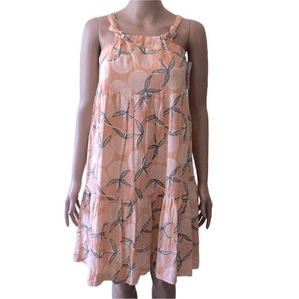 JESSICA SIMPSON Dress Junior Girls Size L(10) Sleeveless Oranges Print Midi